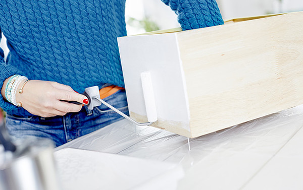 Maalaus kirvesmiehen kanssa mini telalla