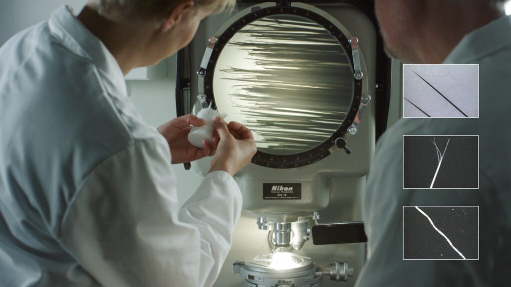 Harjojen tutkiminen harjasta