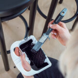 Snedställd lackpensel med ask 25 mm